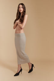 RIBBED BOTTOM PENCIL SKIRT