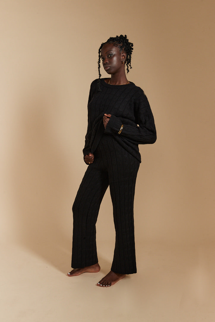 CABLE KNIT PANT